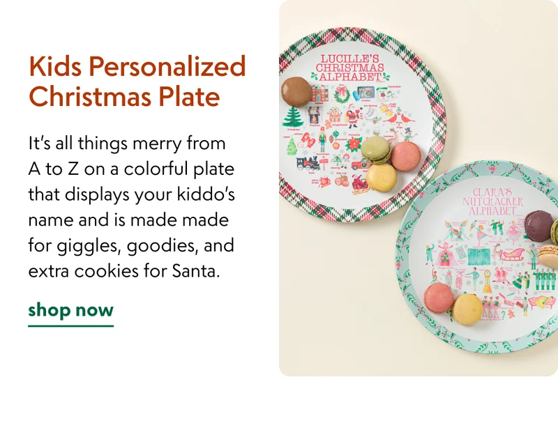 Kids Personalized Christmas Plate