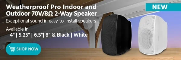 Weatherproof Pro Indoor/Outdoor 70V/8Ω 2-Way Speaker