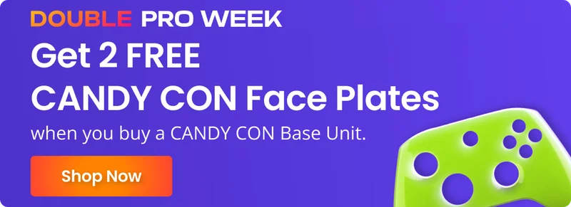 Double Pro Week | Get 2 FREE Candy Con Face Plates when you buy a Candy Con Base Unit. | Shop Now