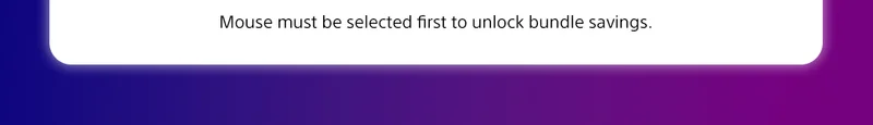 Mouse must be selected first to unlock bundle savings