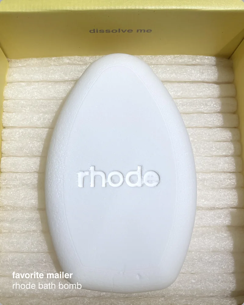 favorite mailer: rhode bath bomb