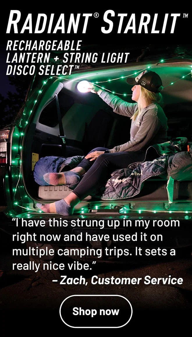 Radiant® StarLit™ Rechargeable Lantern + String Light – Disc-O Select™