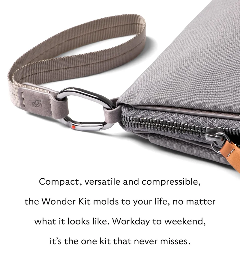 Compact, versatile and compressible, the Wonder Kit molds to your life, no matter what it looks like. Workday to weekend, it’s the one kit that never misses.