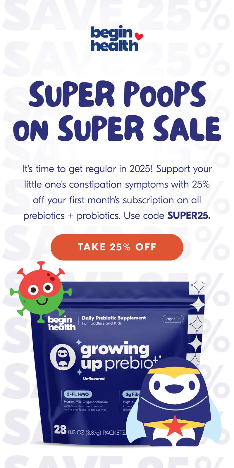 Use code SUPER25 to get 25% off your first months subscription!