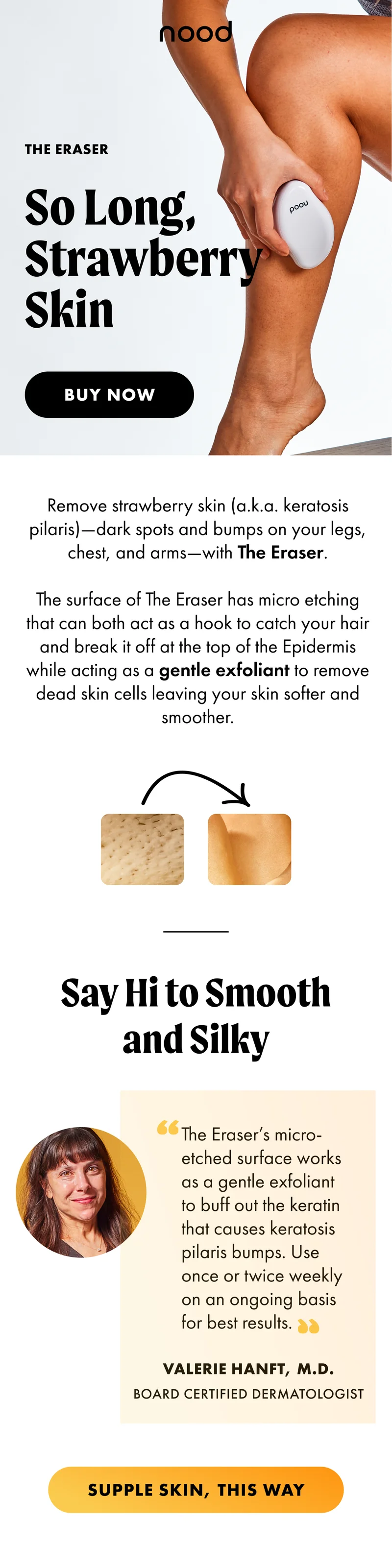 The Eraser. So Long, Strawberry Skin. Buy Now. Say hi to smooth adn silky. Supple skin, this way