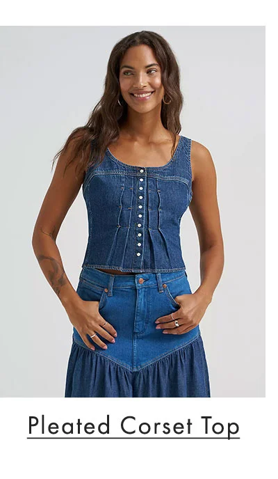 Pleated Corset Top