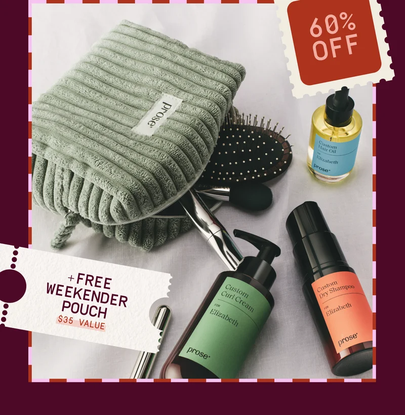 60% off + free weekender pouch