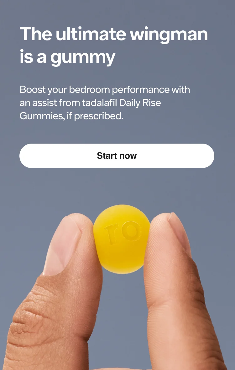 The ultimate wingman is a gummy. Did your last ED treatment not work with your lifestyle? Boost your bedroom performance with an assist from tadalafil Daily Rise Gummies, if prescribed.