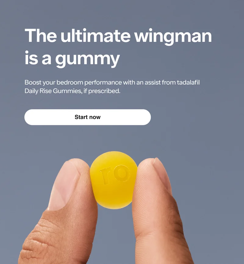 The ultimate wingman is a gummy. Did your last ED treatment not work with your lifestyle? Boost your bedroom performance with an assist from tadalafil Daily Rise Gummies, if prescribed.