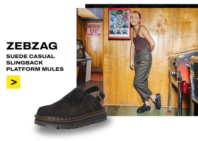 ZEBZAG SUEDE CASUAL SLINGBACK PLATFORM MULES