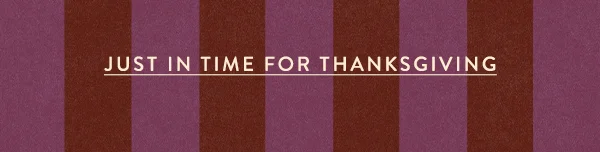 just in time for thanksgiving