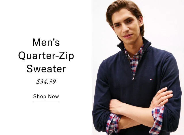 Men's Quarter-Zip Sweater $34.99 Shop Now