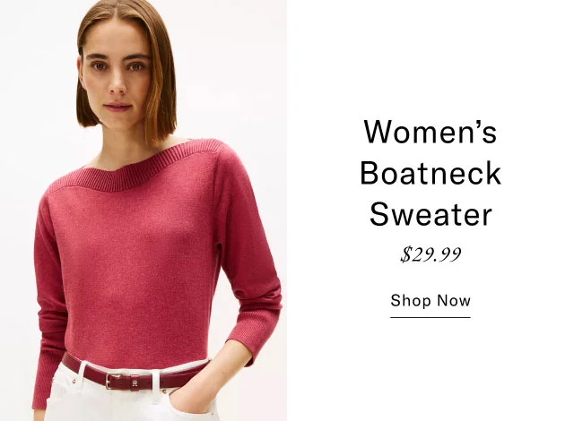 Women's Boatneck Sweater $29.99 Shop Now