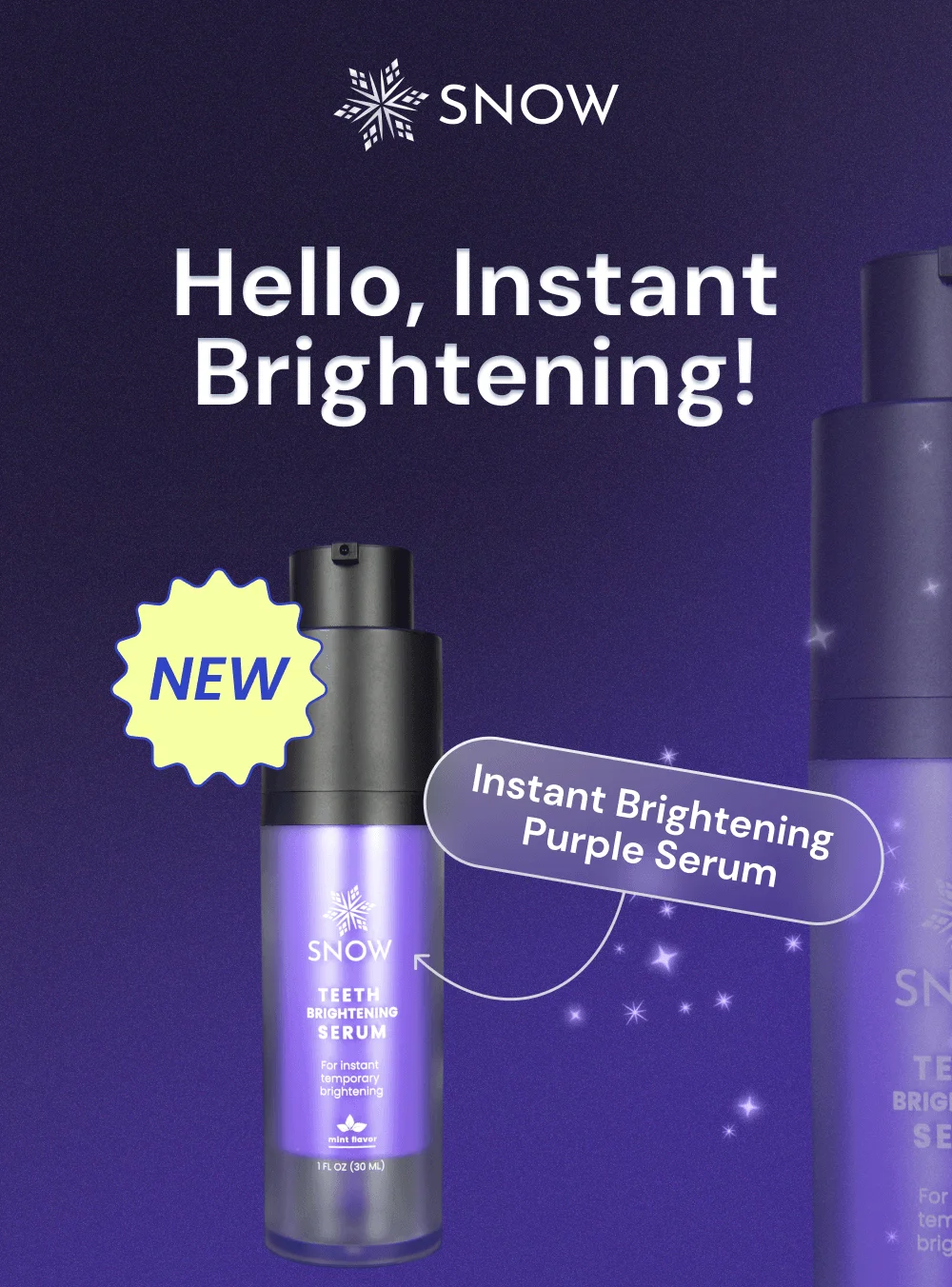 Hello, Instant Brightening! New Instant Brightening Purple Serum.
