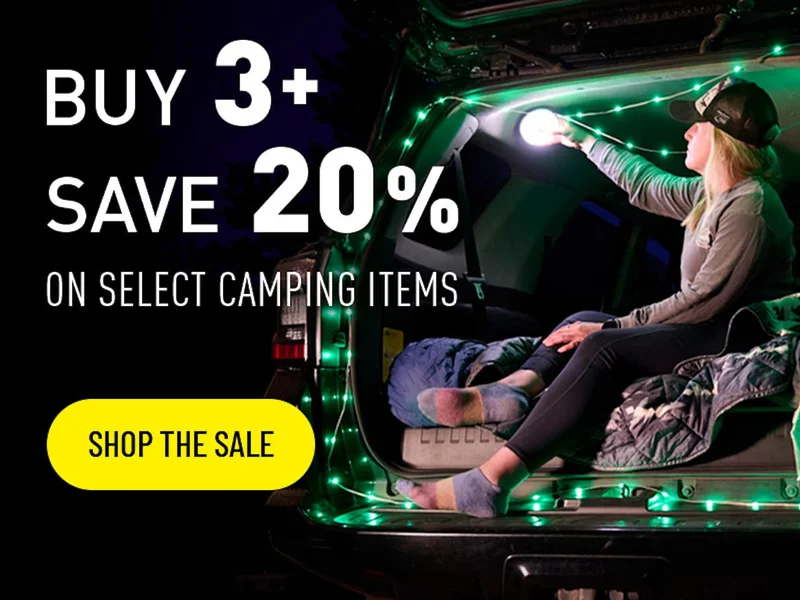 BUY 3+ SAVE 20% ON SELECT CAMPING ITEMS | Shop the sale