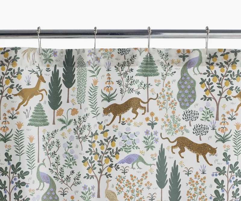 Image of Sateen Shower Curtain - Menagerie