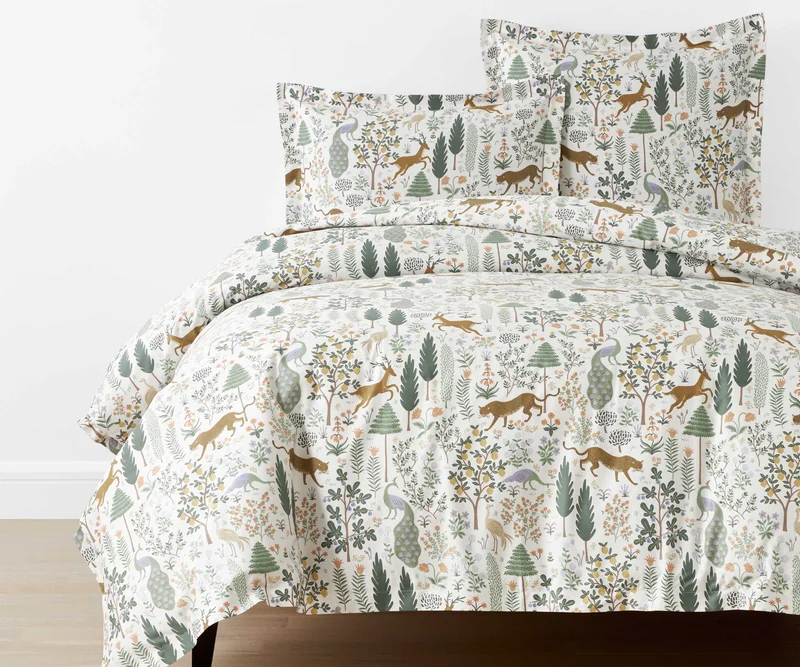 Image of Sateen Duvet Cover - Menagerie