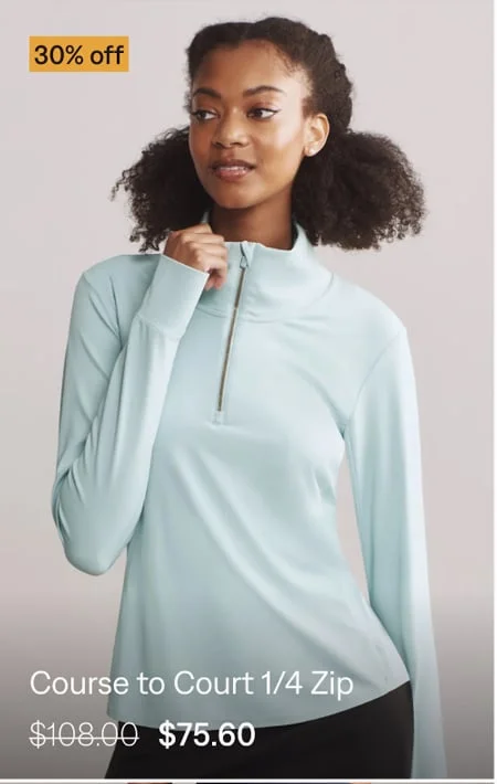 Course to Court 1/4 Zip