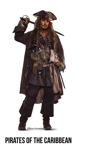 Jack Sparrow 2 - Pirates of the Caribbean 5 Cardboard Cutout