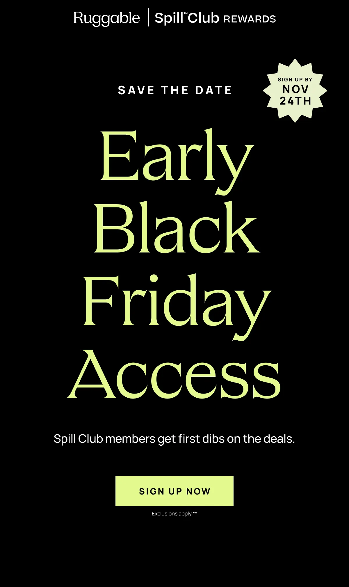 Save the Date - Early Black Friday Access
