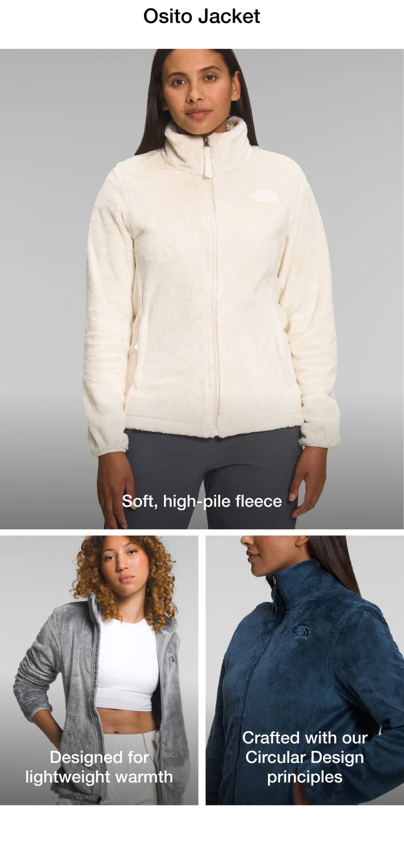 Osito Jacket. Soft, high-pile fleece. Designed for lightweight warmth. Crafted with our Circular Design principles