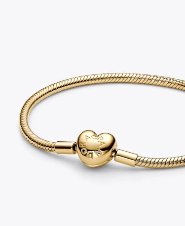 Pandora Moments Heart Clasp Snake Chain Bracelet