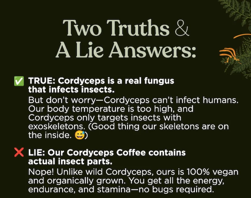 Two Truths & A Lie Answers