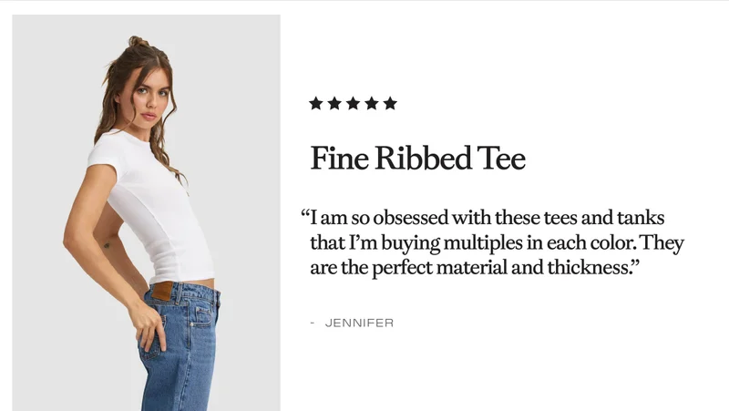 Fine Ribbed Tee - Shop Now Fine Ribbed Tee - Shop Now