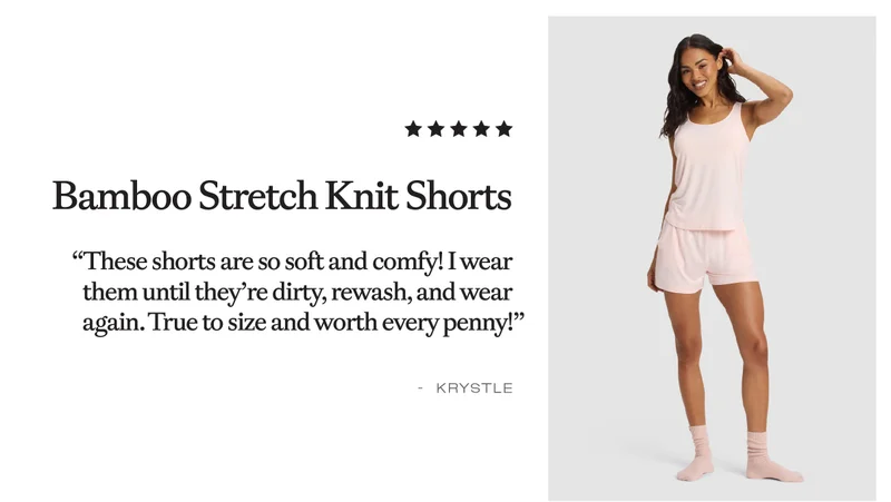 Bamboo Stretch Knit Shorts - Shop Now Bamboo Stretch Knit Shorts - Shop Now