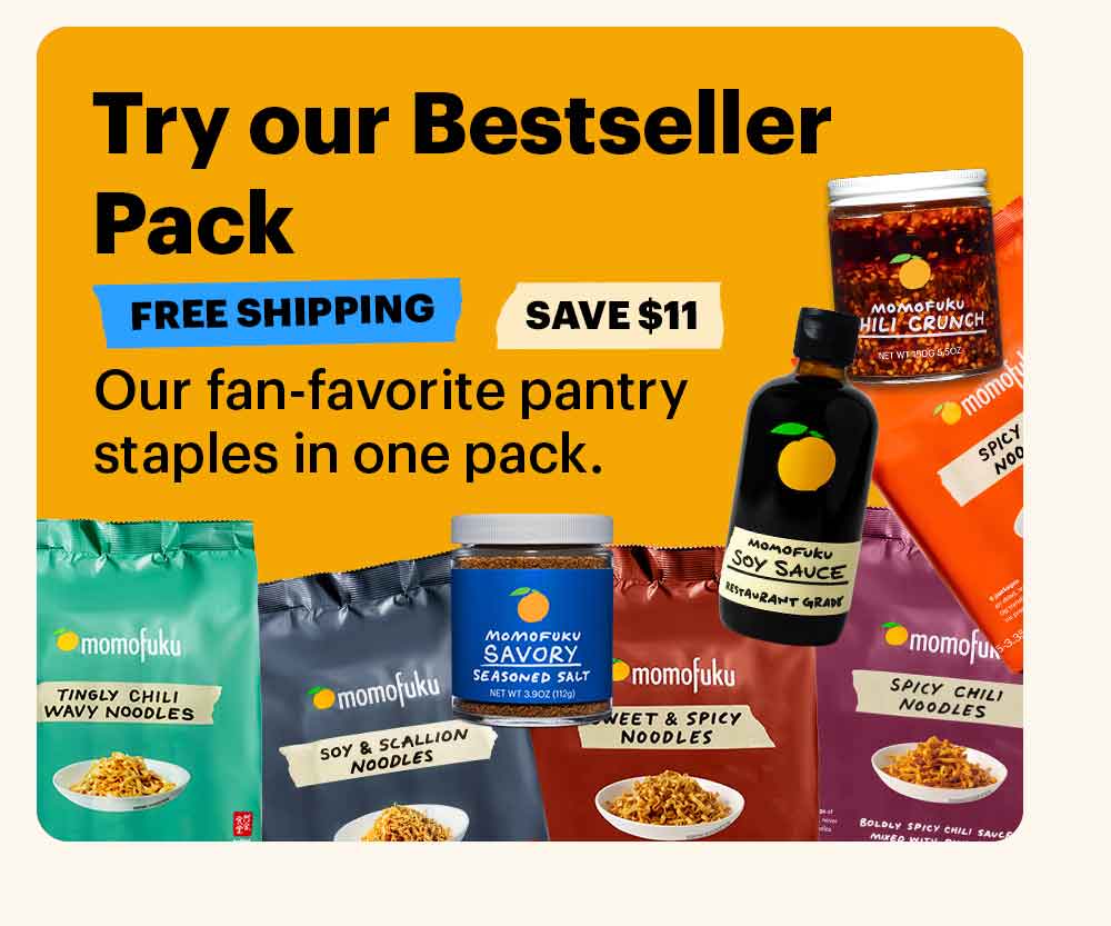 Try our Bestseller Pack. Free shipping. Save $11. Our fan-favorite pantry staples in one pack.