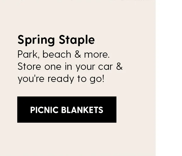 Spring Staple | Park, beach & more. Store one in your car & you're ready to go! | Shop Picnic Blankets