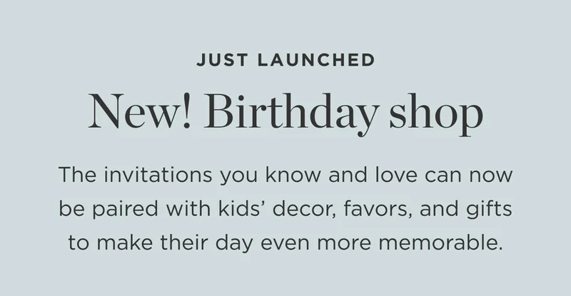 New! Birthday Shop