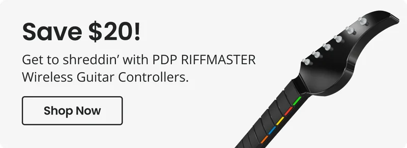 Save $20! Get to shreddin' with PDP RIFFMASTER Wireless Guitar Controllers. | Shop Now