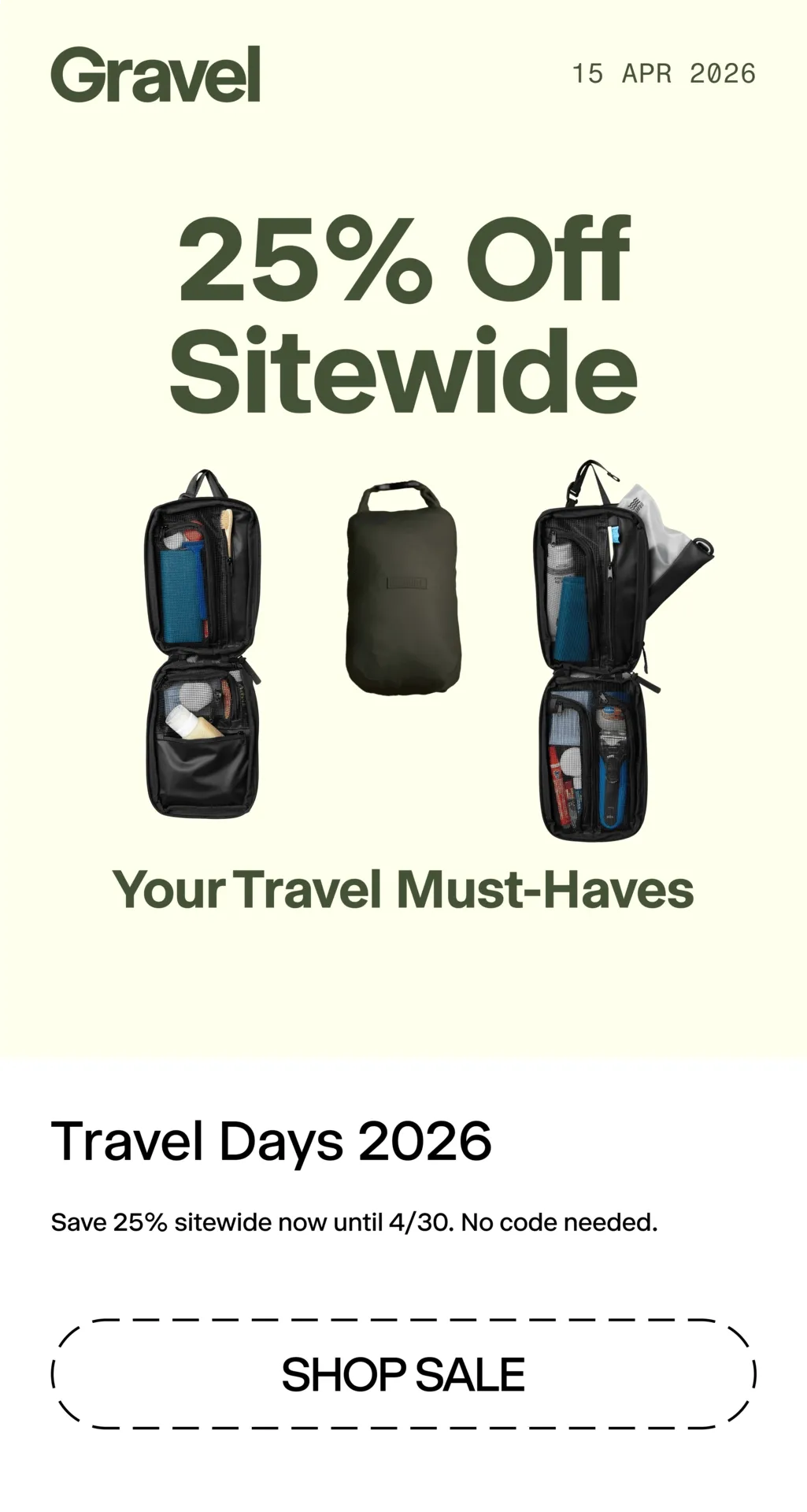 Gravel | 25% Off, no code needed Gravel | 25% Off, no code needed