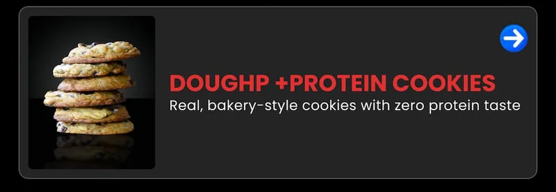 Doughp Protein cookies - bakery style cookies with zero protein taste