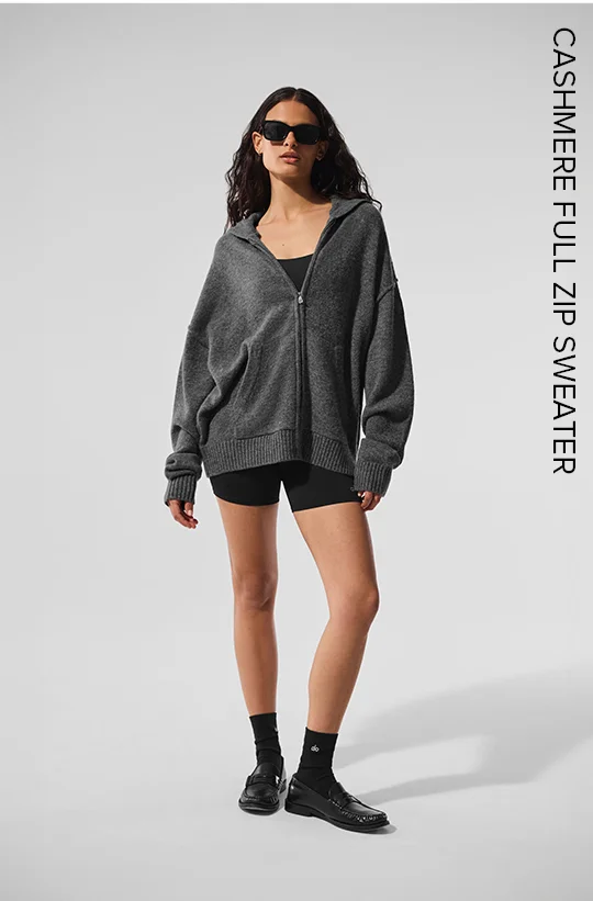 CASHMERE FULL ZIP SWEATER