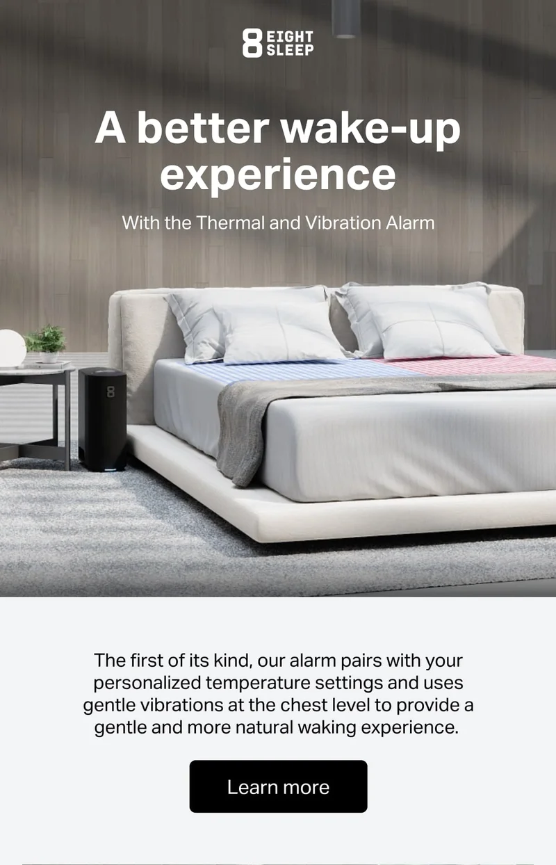 A better wake-up experience With the Thermal and Vibration Alarm