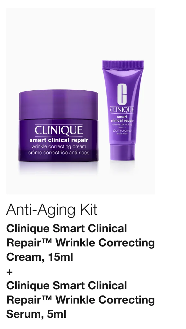 Anti-Aging Kit | Clinique Smart Clinical Repair™ Wrinkle Correcting Cream,&nbsp;15ml+Clinique Smart Clinical Repair™ Wrinkle Correcting Serum,&nbsp;5ml