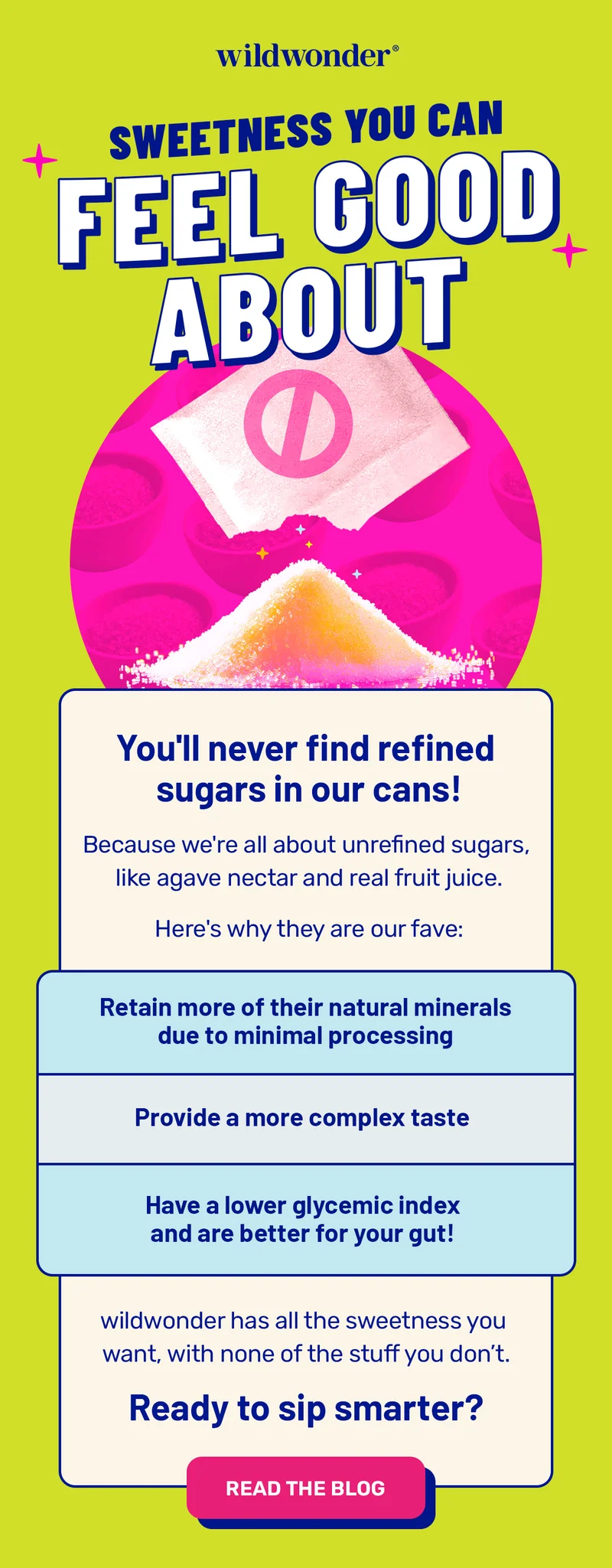 No refined sugar