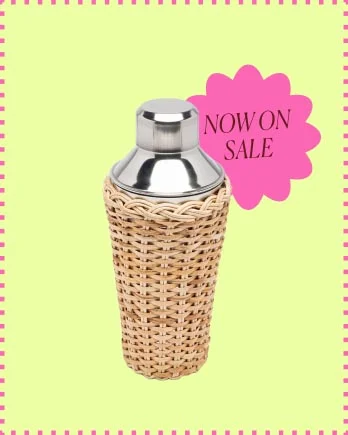 Rattan Cocktail Shaker - Now on Sale