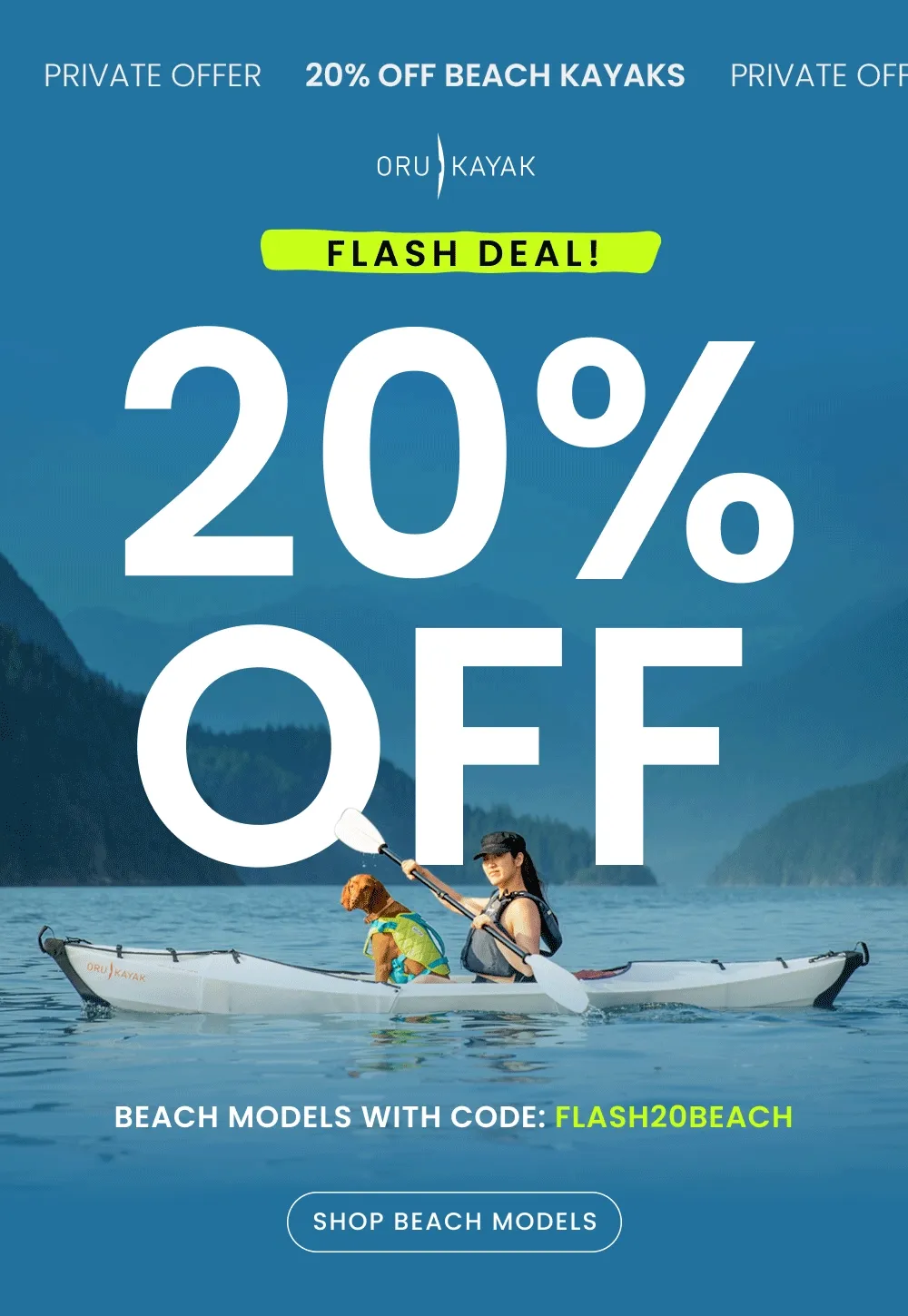 Flash Deal! 20% Off Beach models