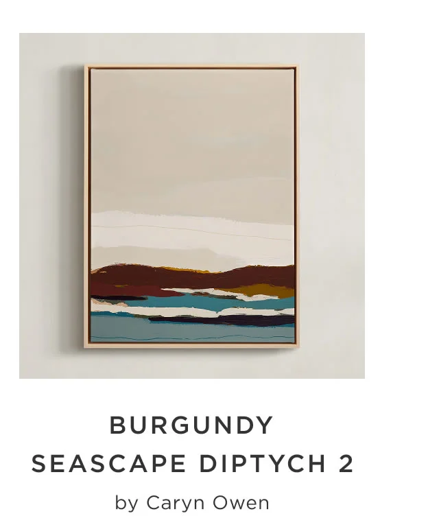 Burgundy Seascape Diptych 2