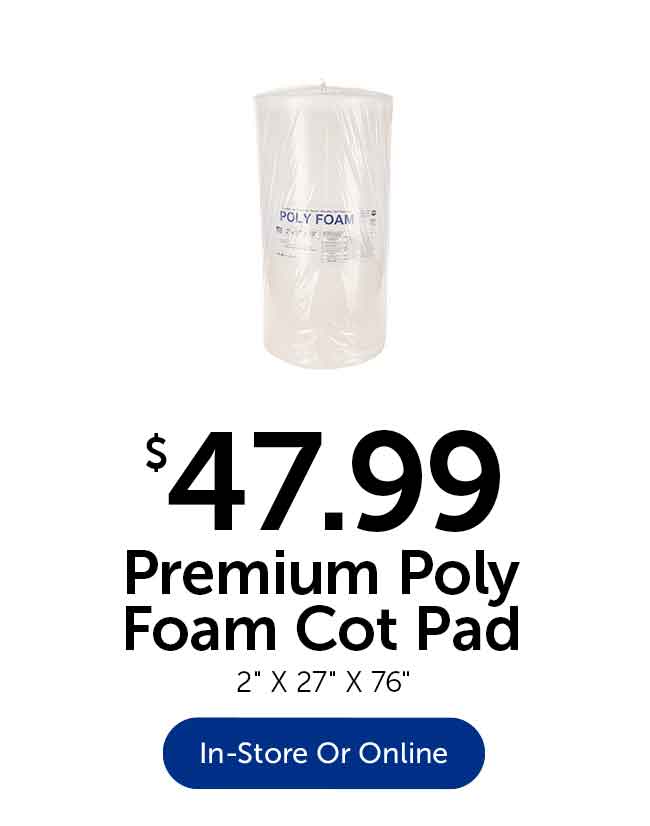 Poly Foam Cot Pad