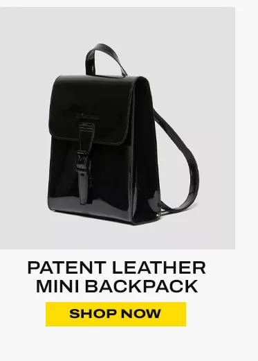 Patent leather mini backpack