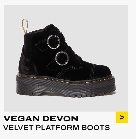Vegan Devon Velvet Platform Boots