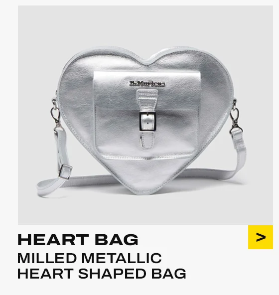 Milled Metallic Heart Shaped Bag