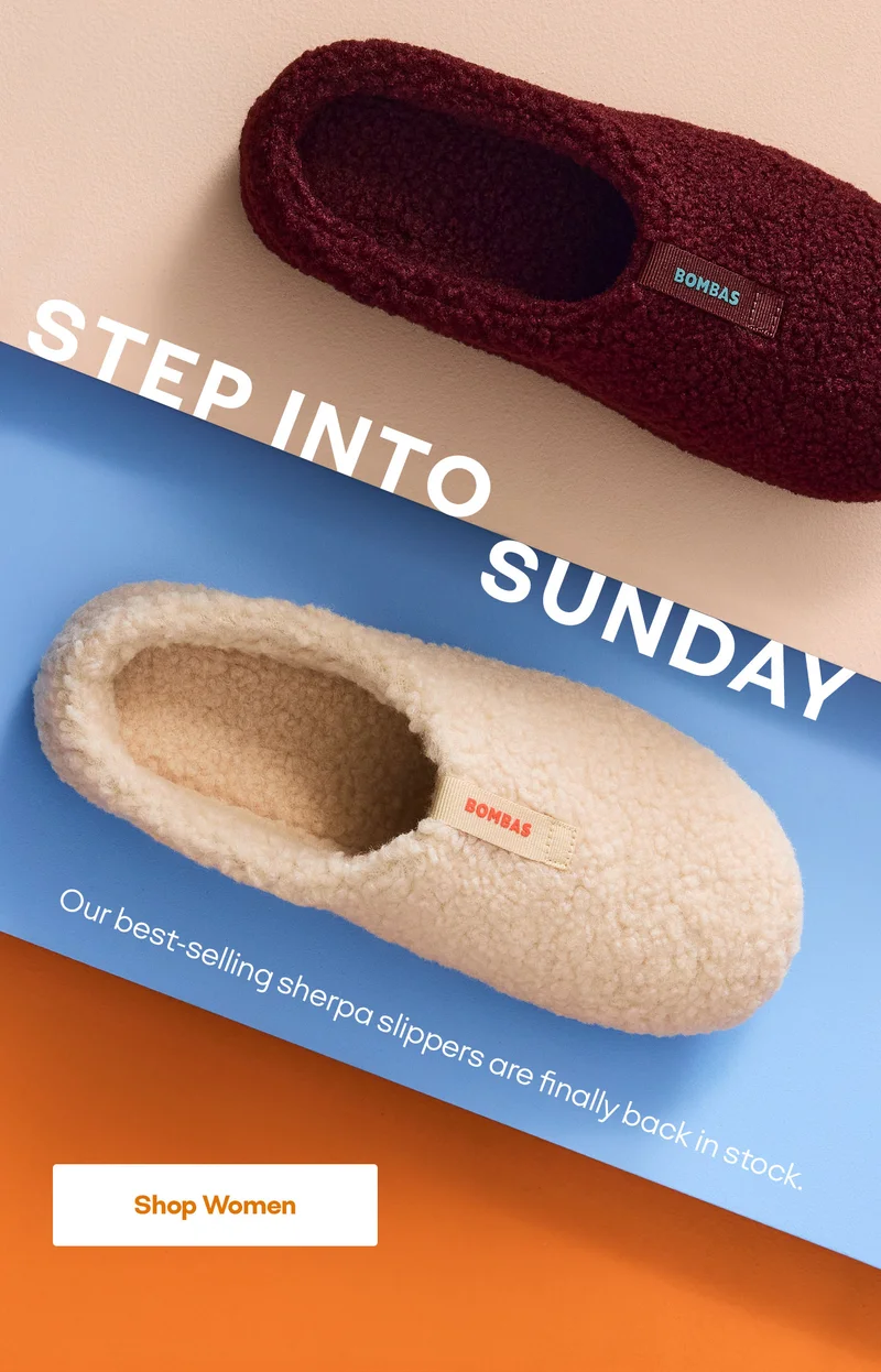 STEP INTO SUNDAY. Our best-selling sherpa slippers are finally back in stock. Shop Women