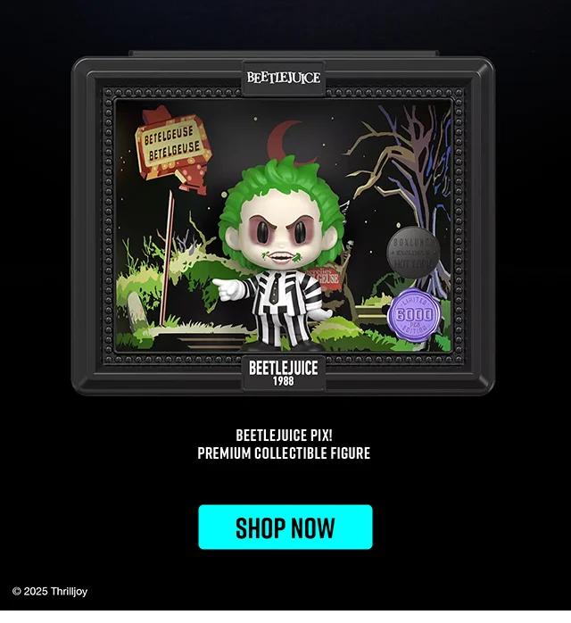 Beetlejuice Pix! Premium Collectible Figure. Shop Now