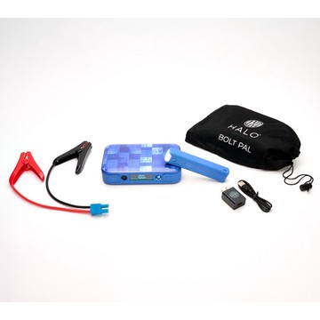 HALO Bolt Jump Starter with Detachable 2,600mAh Power Bank Flashlight