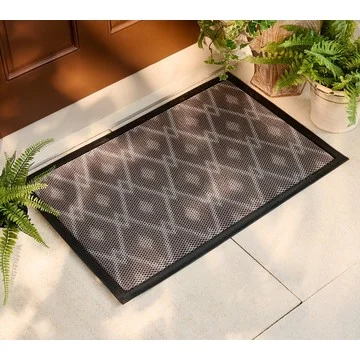 Bernini 2'x3' Aqua-Terra Indoor Outdoor Patterned Dirt Trapping Mat